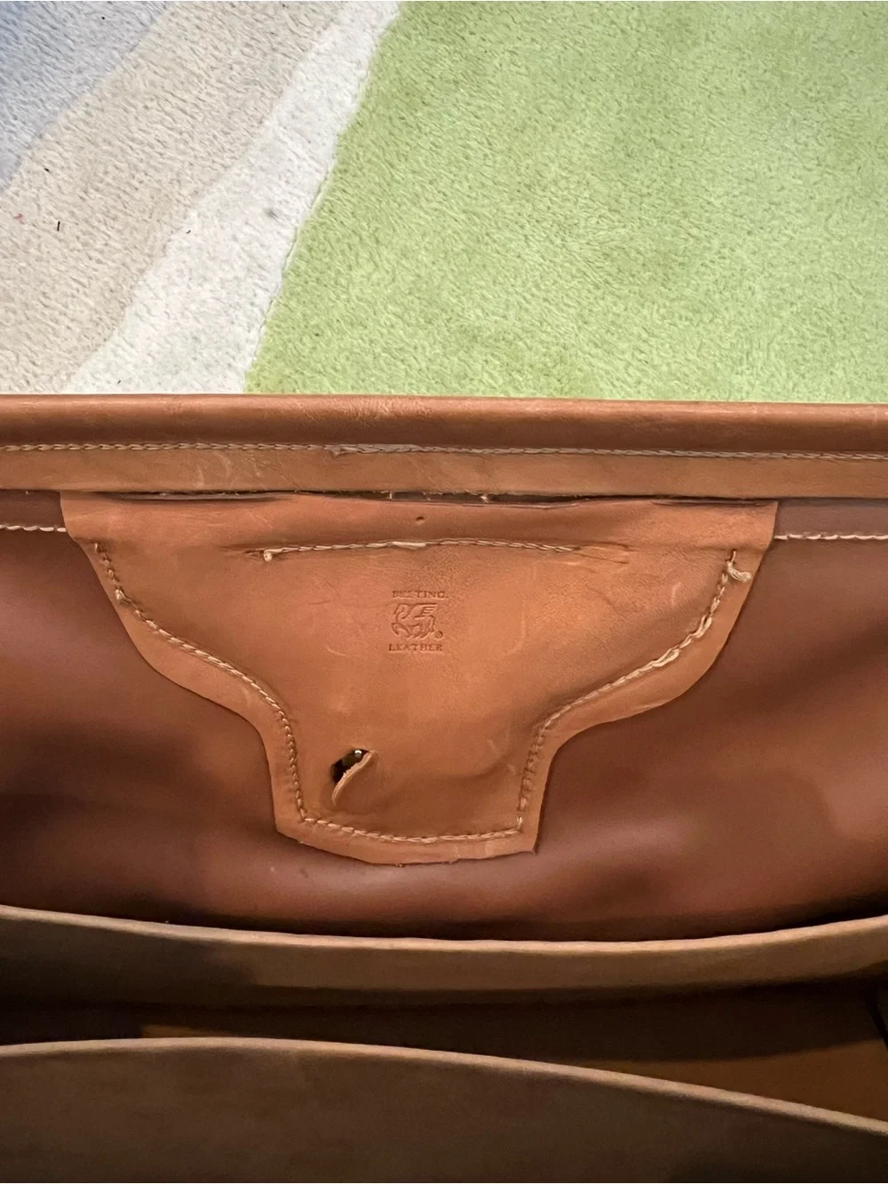 Vintage BELTING Leather Doctor Lawyer Briefcase Bag Mens